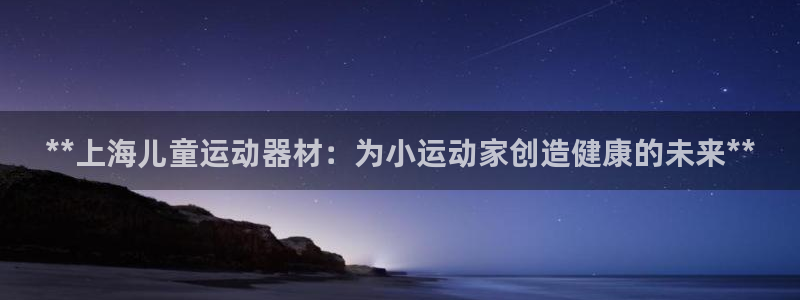 海南意昂体育3：**上海儿童运动器材：为小运动家创造